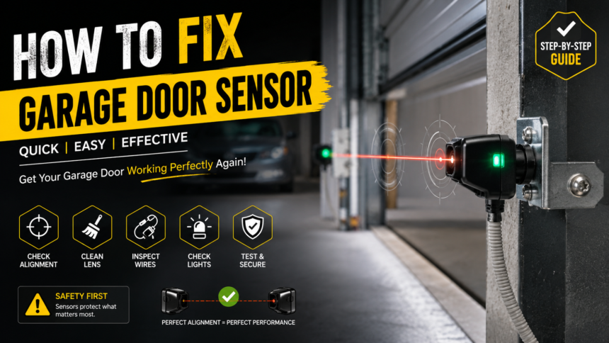 how to fix garage door sensor
