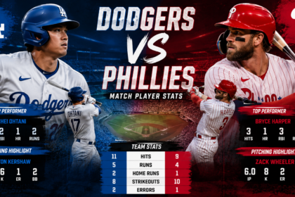 dodgers vs phillies match player stats